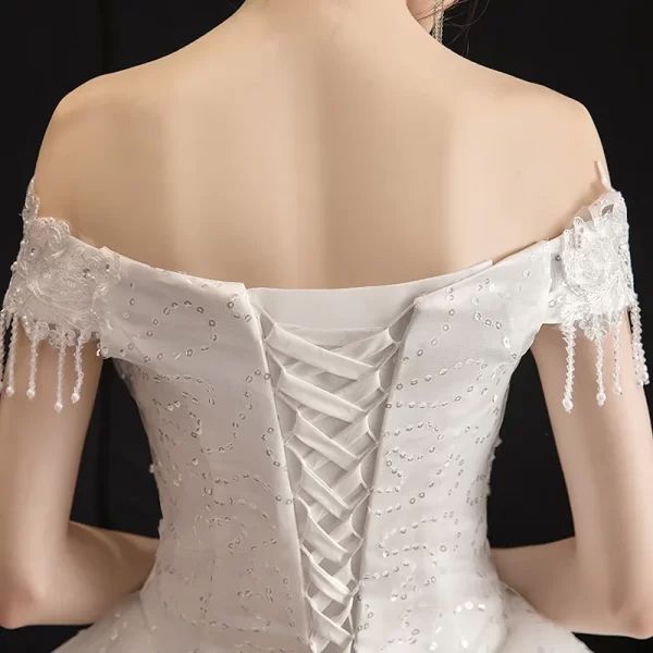 Cheap S0232A 2021 New Fashion High Quality Custom Cheap Bridal Gowns Elegant Ball Gown Cheap Wedding Dress - Image 4