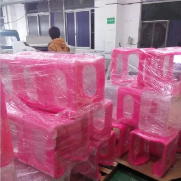Luxury Modern Acrylic Sex Stool Pink Commercial Massage Stool in Stock with Carton Packing - Image 3
