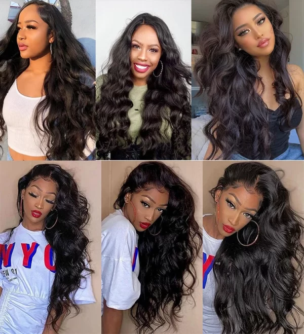 Body Wave Wig 100% Raw Virgin Human Hair Hd Invisible Transparent Body Wave Brazilian Body Wave Hair Wig - Image 3