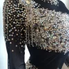 Novance Top Seller 2022 New Arrival Transparent Mesh Sex Hot Cocktail Dress Sparkly Diamond Crystal Sequin Evening Dress - Image 3