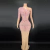 Novance Hot Selling Items on Pink Evening Gown Dress Elegant Hand Made Crystal Diamond Dress Women Clothes Sex for Party - Image 6