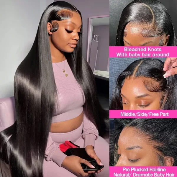 Women Wigs13x6 Frontal Indian Hair Wigs Human Hair Lace - Image 2