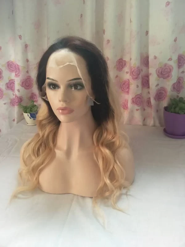 High Quality Virgin Cuticle Aligned Indian 1oo% Human Remy Hair 1b 27 Ombre Body Wave Hair hd Transparent swiss Lace Frontal Wig - Image 5